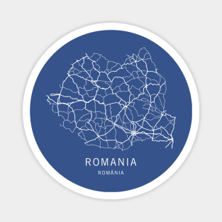 Romania Road Map Magnet